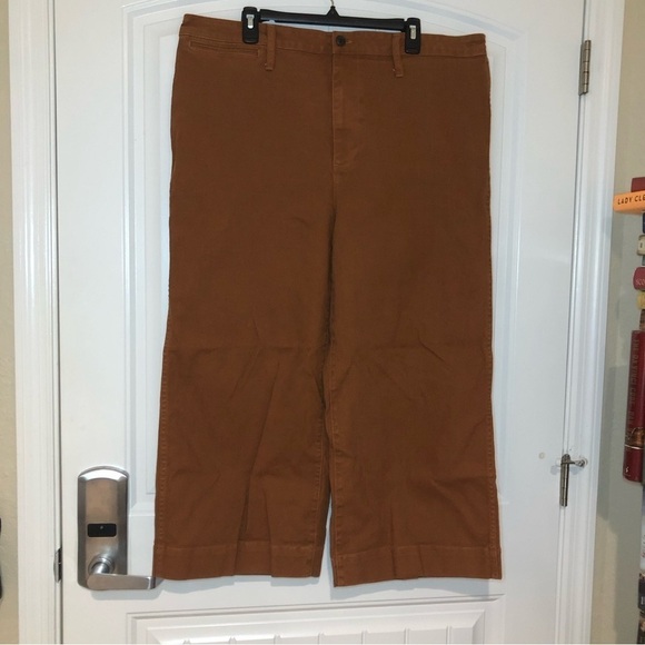 Madewell Burnt Orange Wide Leg Jeans Size 35 - Picture 1 of 11